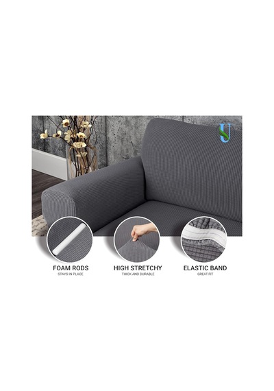 Uy Style Likrali Koltuk, Kanepe, Çekyat Örtüsü Lastikli, Pitikare Desen 3+2+1+1 Takım Antrasit - 625061797 Antrasit