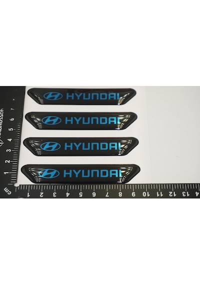 Hyundai Logo Kapı Kenarı Koruma Metalize Damla Desen 3M Band