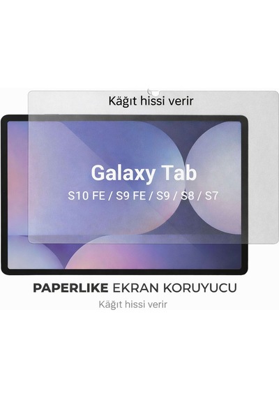 Samsung Galaxy Uyumlu Tab S9 Fe - S10 Fe Ekran Koruyucu Paperlike Kağıt Hissi Kalemle Uygun