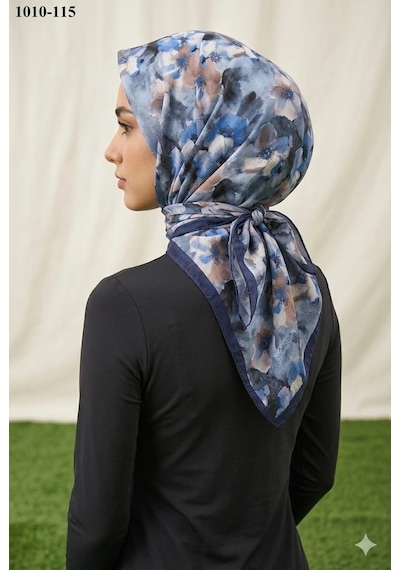 Moonscarfs Moon Scarf Desenli Bambu Pamuk Eşarp 1010-115 Çok Renkli