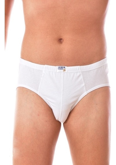 6 Adet Seher 0005 Erkek Penye Slip Beyaz