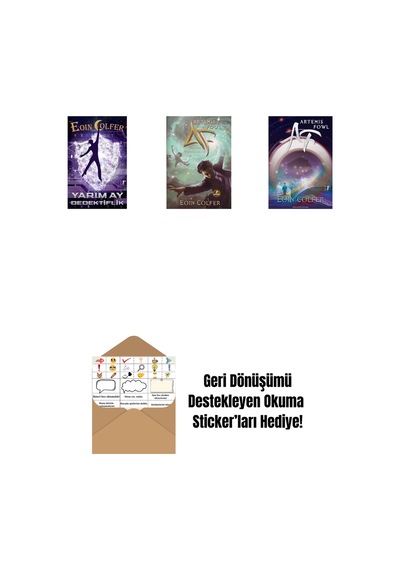 Yarım Ay Dedektiflik + Artemis Fowl 6 - Zaman Paradoksu + Artemis Fowl 1 + Okuma Sticker'ları