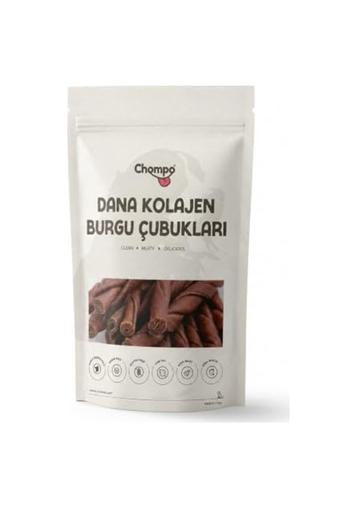 Ayrex Chompo Dana Kolajen Burgu Çubukları 100% Doğal Katkısız Köpek Ödül Maması 100 Gr