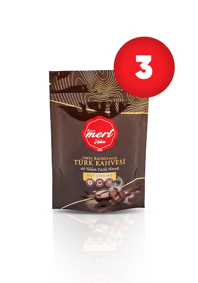 Yumuşak İçimli Mert Türk Kahvesi 3'lü Fırsat Paketi 300gr X 3