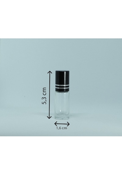Boş Parfüm Şişesi 3 ML 10 Adet Siyah Kapaklı Roll-on Boş Şişe