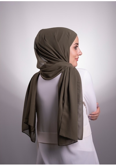 Hürrem Bone Haki Pratik Hazır Geçmeli Şal Şifon Boru Boneli 3001_09