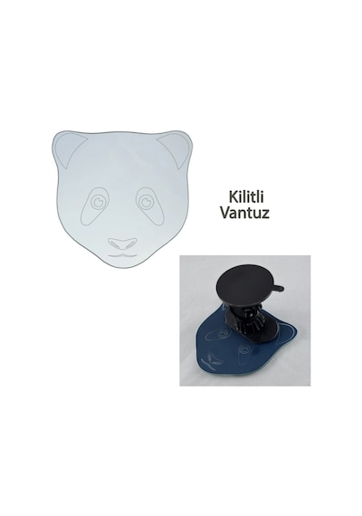 Bebek Dikiz Aynası Kilitli Vantuzlu R450 Kiva Panda Kör Nokta 11,5 x 11,5 Cm 1.525.040