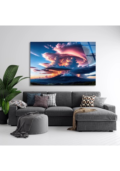 Dramatik Bulutlar - Cam Tablo - Deg1352 70 X 50 Cm