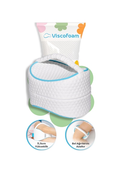 Viscofoam Diz Arası Ortopedik Yastık Bacak Arası Yastığı Visco Yastık