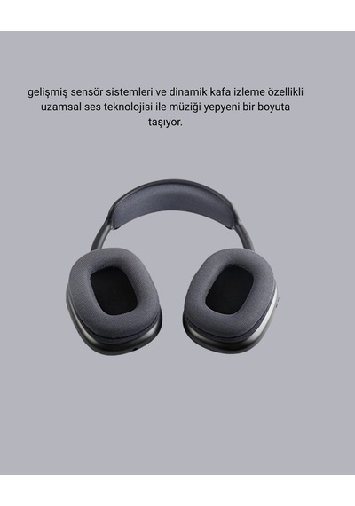 Mey İthalat P9 Pro Plus Bluetooth Kulak Üstü Kulaklık H1 Çipli, Aktif Gürültü Engelleme, Uzamsal Ses Deste