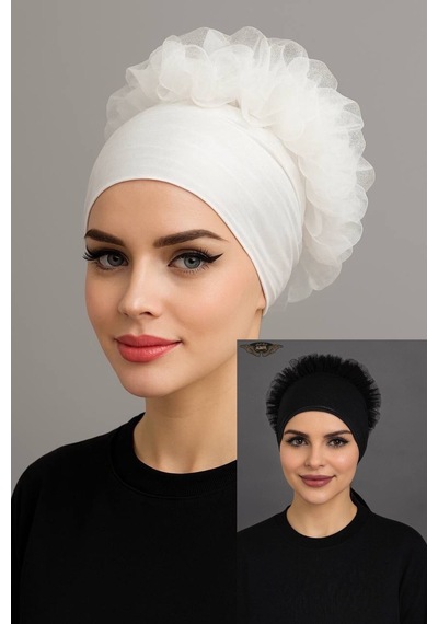 Aldaıyr 2 Adet Fırfır Bone Tesettür Bone Renkli