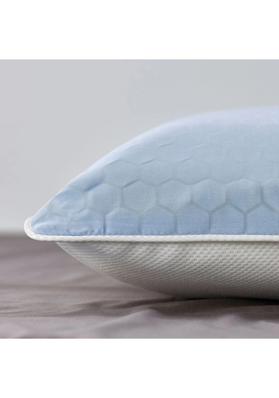 Ikea Kvarnven Ortopedik Yastık 42 X 54 X 13 Cm Beyaz Gök Mavisi Beyaz - Mavi