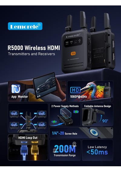 Lemorele R5000 Wireless Görüntü Aktarıcı