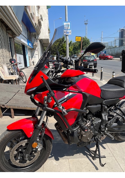 2020-24 Yamaha Tracer 700 Uzun Ön Cam Açık Füme Zeus 52cm 4mm Mt700 Açik Füme