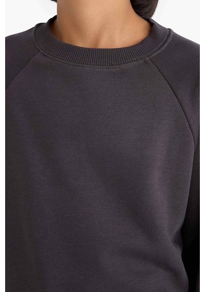 Defacto Erkek Çocuk Regular Fit Bisiklet Yaka Sweatshirt E8415a825auar138 Antrasit