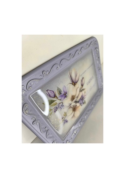 Sunumluk Tepsi Epoksi Yüzey 28cm 21cm Mutfak Dekorasyon Mor - 909304237 Mor