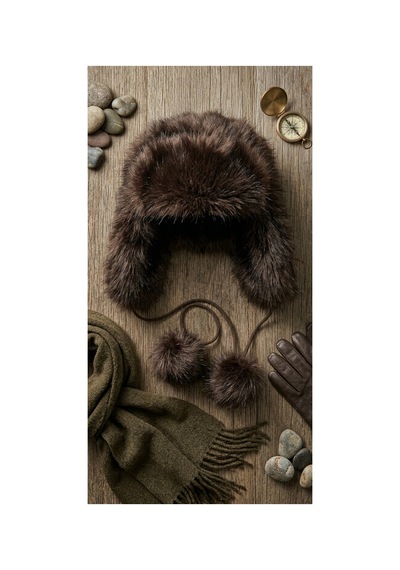 Emybox Rus Şapkası Kadın Ushanka Kürk Kalpak - Soğuk Geçirmez Kulaklı Ponponlu Kışlık Şapka Kahverengi