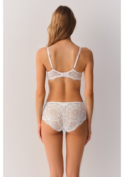 Suwen Lace Deluxe Dantelli Balkonet Sütyen Sw4058101 Beyaz