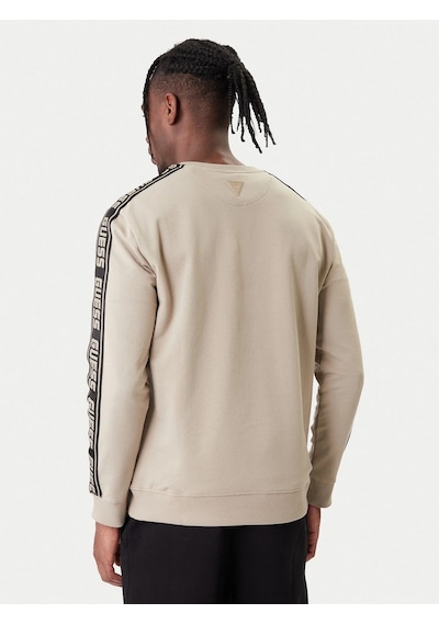 Guess Z4gq24k6zs1 Arlo Erkek Sweatshirt Bej
