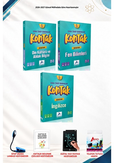 2026-2027 Paraf Yayınları 5. Sınıf 3 Kitap Seti - Din Kültürü, Fen Bilimleri Ve İngilizce