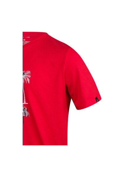 2as Alex Baskılı Erkek Sıfır Yaka T-shirt 047 Kırmızı