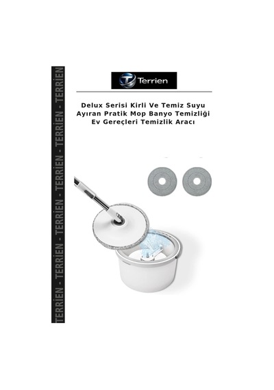 Delux Serisi Kirli Ve Temiz Suyu Ayıran Pratik Mop Banyo Temizliği Ev Gereçleri Temizlik Aracı