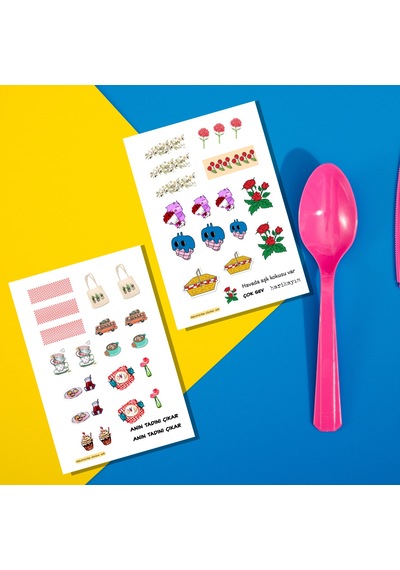 Piknik Temalı Sticker Set 3'lü