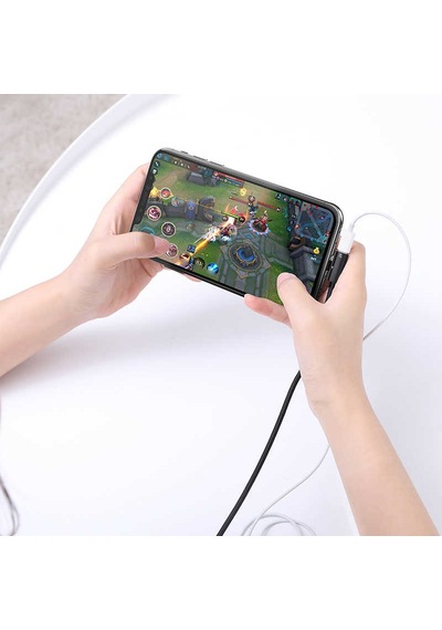 Baseus Entertaining Audio Data Kablo Usb Lightning 2A 1M Siyah