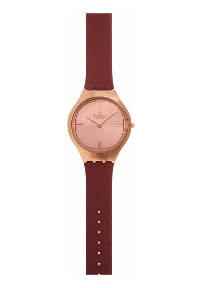 Slim İnce Kasa Ve Silikon Kordon Kadın Kol Saati Dx.1417.2rpk Kahverengi - Rose Gold