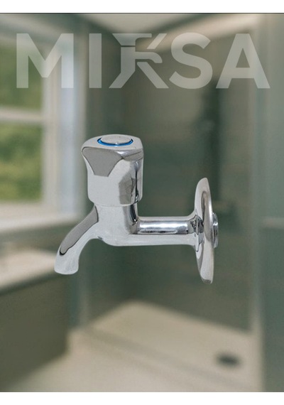 Kısa Tekli Musluk Çevirmeli Duvardan Krom
