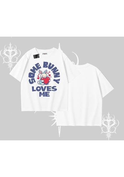 Startmore Startmore Oversize Tshirt Sevimli Tavşan Some Bunny Loves Me Baskılı Beyaz Startmore Startmore Oversize Tshirt Sevimli Tavşan Some Bunny Loves Me Baskılı Beyaz