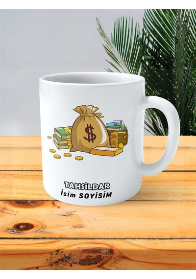 Tahsildar Meslek Baskılı Kupa Bardak Çift Taraflı Baskı Kişiye Özel Model 3 Çok Renkli