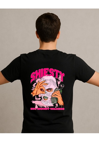 Hugo Boss Shiesty Baskılı T-shirt Siyah