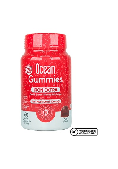 Ocean Gummies Iron Extra 60 Çiğnenebilir Form