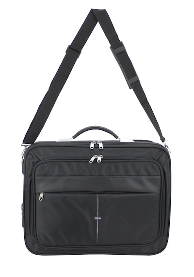 Çantachım Unisex Siyah 15.6'' Çelik Kasalı Laptop Evrak Bilgisayar Çantası Siyah