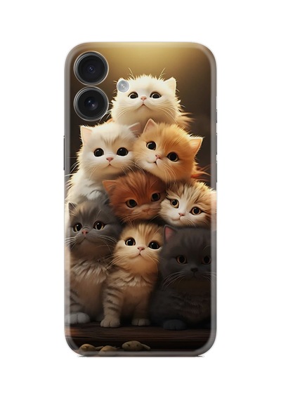 Apple İphone Uyumlu 16 Kılıf Boutique Baskılı Resimli Kedicikler Pcode -027