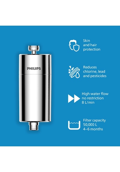 Philips Duş Filtresi Cilt ve Saç Dostu Awp1775P3ch Krom (3'lü Set)
