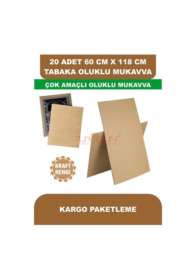 20 Adet 60cm X 118cm Baskısız Tabaka Oluklu Mukavva, Çocuk Etkinlik Kartonu, Maket Kartonu, Kargo Kartonu