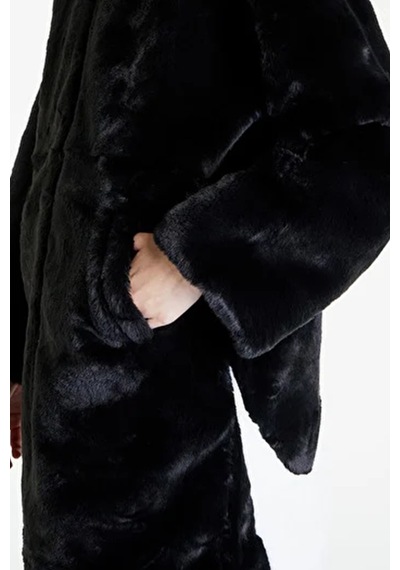 Nike Sportswear Terma Fit Women's Loose High Parka Kadın Bol Kesim Suni Kürk Spor Parka Siyah Siyah