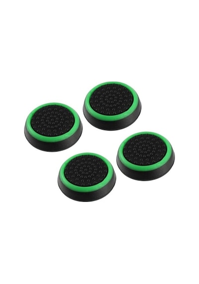 Cafele PS4 - PS5 - Xbox One X/S - Series X - Series S Analog Koruyucu Silikon Pad Yeşil Noktalı