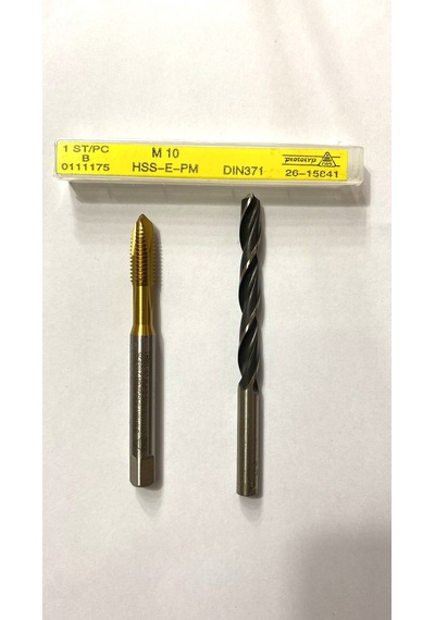 M10 Titan Kaplı Düz Kılavuz 8.5 MM Hss Matkap Ucu