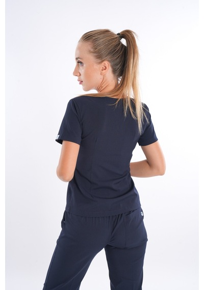 Lacivert Renk Lily Model Fermuarlı Soft Likra Doktor, Hemşire Cerrahi Üniforma Takım Lacivert Lacivert Lacivert Renk Lily Model Fermuarlı Soft Likra Doktor, Hemşire Cerrahi Üniforma Takım Lacivert Lacivert