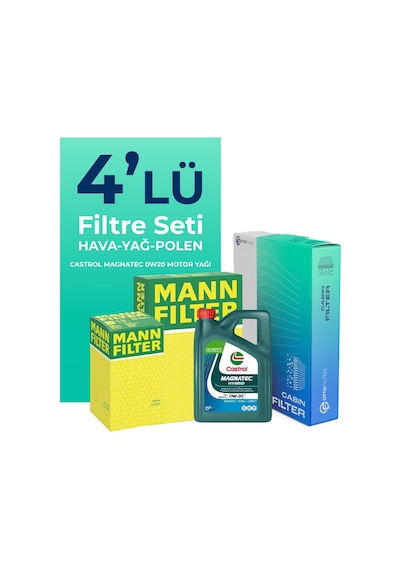 Mann Skoda Kamiq 1.0 Tsi 115 Hp Filtre Bakım Seti Castrol Motor Yağlı (2020-2024) 4 Lü
