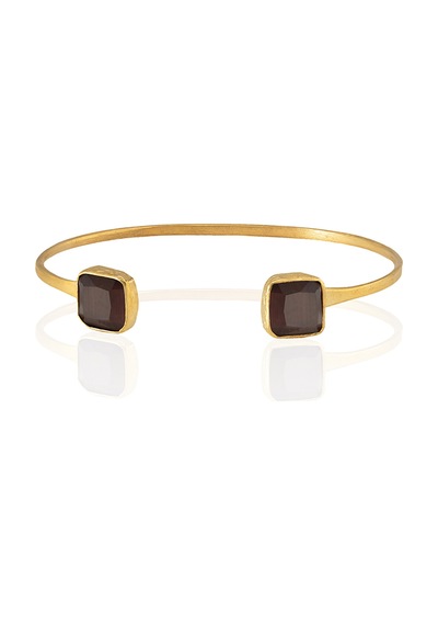 Kadir Jewellery 22 Ayar Altın Kaplama El İşçiliği Zirkon Taşlı Kadın Charm Bileklik Kuru Erik