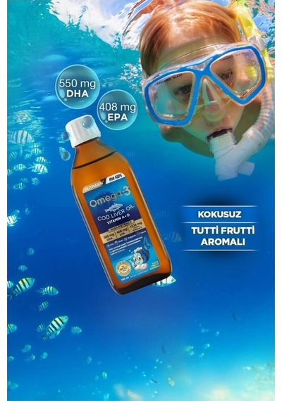 Omega 3 Balık Yağı 150 Ml Tutti Frutti 2 Adet