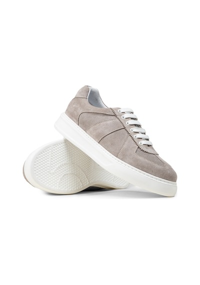 Deery Erkek Hakiki Süet Gri Sneaker Ayakkabı - 02017mgrıp01 Gri