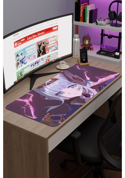 Ineffa Genshin Impact Anime Oyuncu V5 - 90x40 Xxl Gaming Mouse Pad Fare Altlığı
