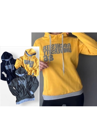Kapüşonlu Unisex Sweat Sarı