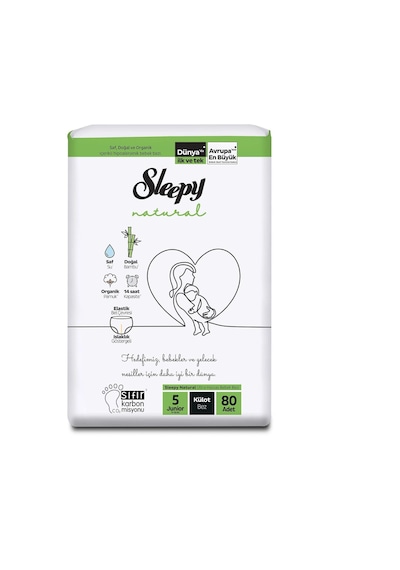 Sleepy Natural Külot Bez 5 Numara Jumbo 80 Adet