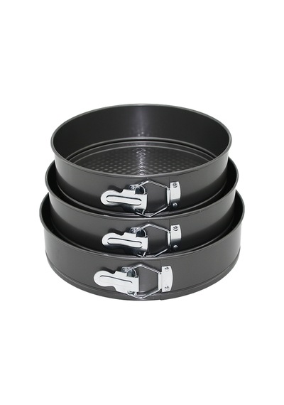 Northcity 3'lü Yuvarlak Metal Kelepçeli Kek Kalıp Seti 24-26-28 Cm